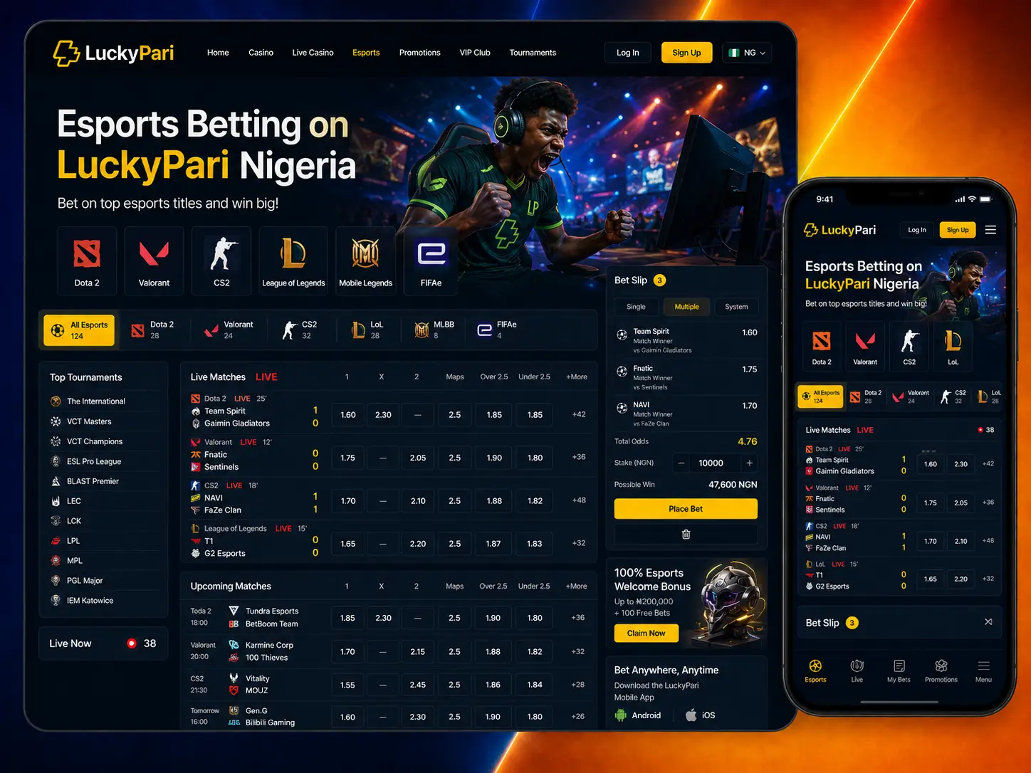 Esports Betting on LuckyPari in Nigeria 2026
