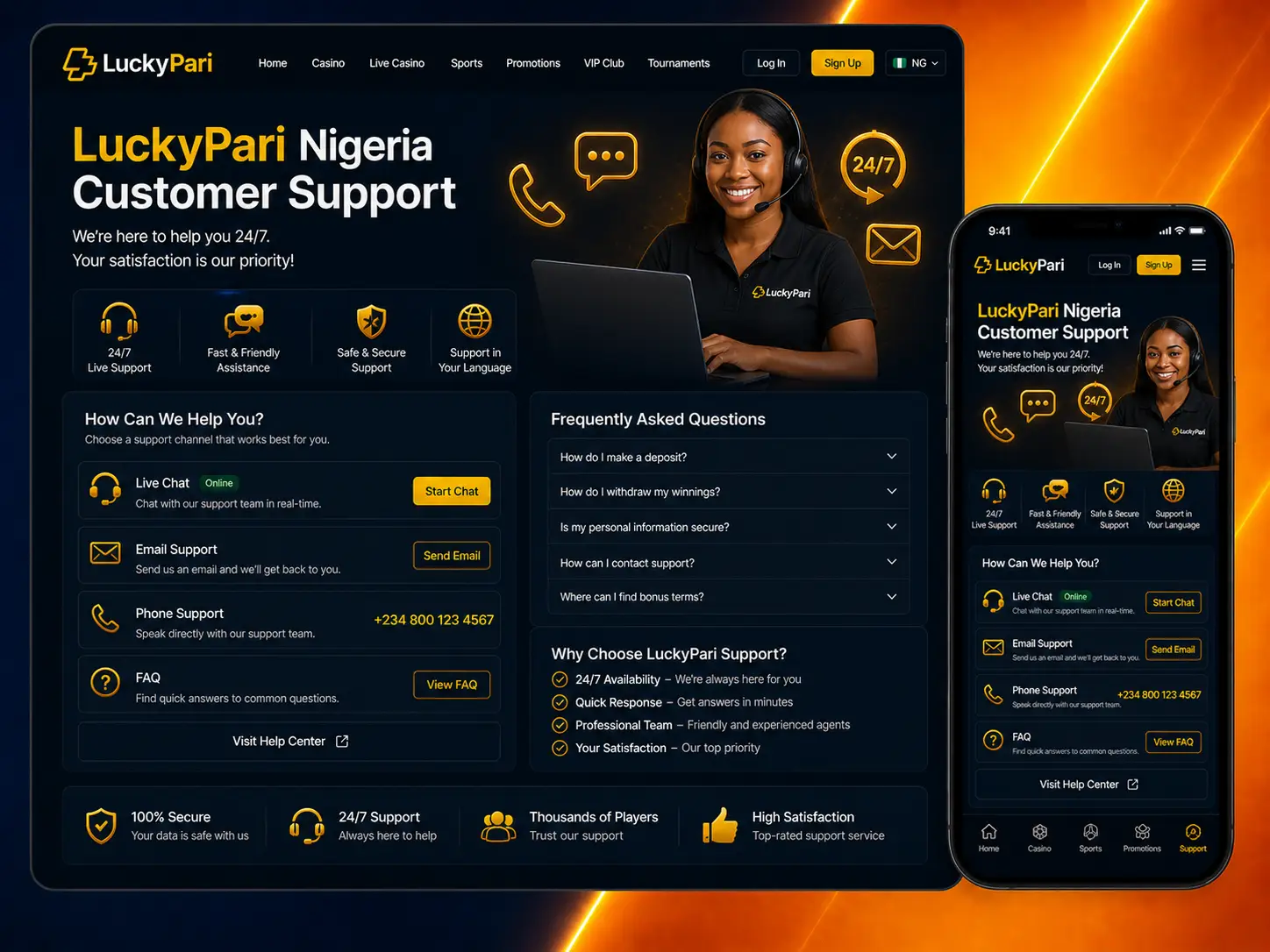 Customer Support Lucky Pari 2026