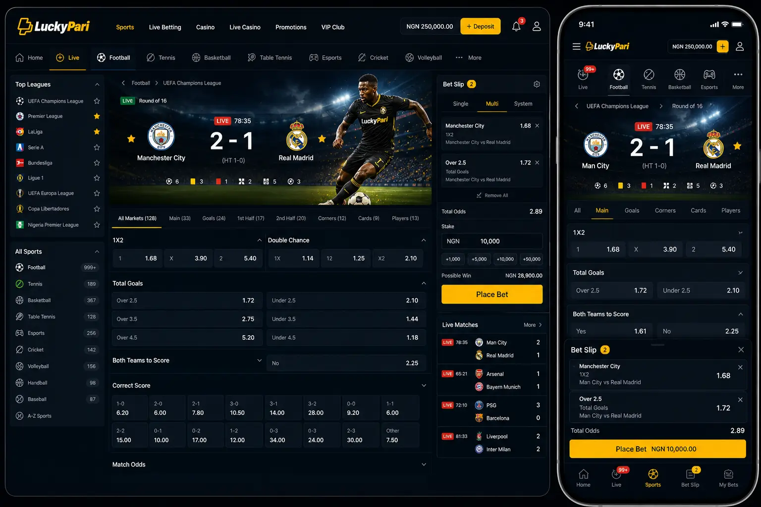 LuckyPari Betting Markets
